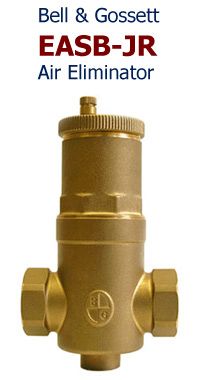 Bell & Gossett 112112 EASB-JR Air Separator, 150 PSI Brass