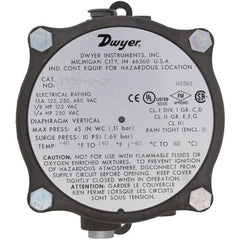 Dwyer 1950-0-2F Explosion-Proof Differential Pressure Switch 0.15-0.50WC Mica Silver Contact Micro Switch