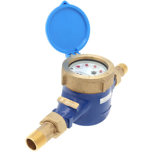 Dwyer WM2-A-C-03 3/4 Inch NPT Multi-Jet Brass Water Meter 30 GPM