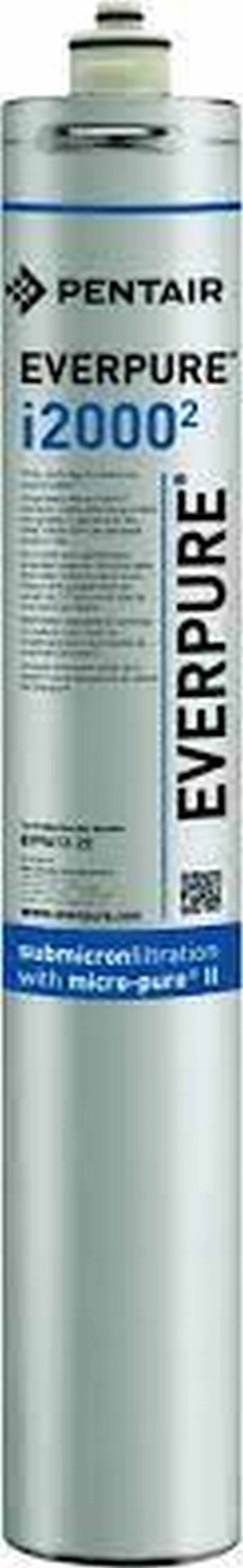 Nu-Calgon 9612-27 Everpure Filter i2000 for Refrigerator/Ice Maker, 0.5 Micron Rating, 9000 Gallons Service Life