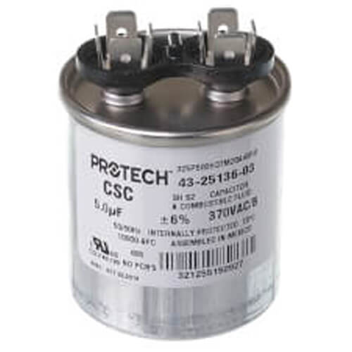 RHEEM 43-25136-03 Capacitor 5/370 Single Round