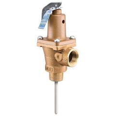 WATTS 0153614 40L Bronze Automatic Re-Seating Temperature and Pressure Relief Valve 3/4 inch MNPT x FNPT 150 psi 180000-1437600 Btu/hr