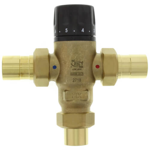 Caleffi 521509AC 3/4 Inch Sweat Union Thermostat Mixing Valve