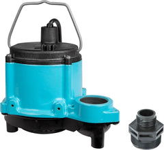 Little Giant 506271 6-CIM-R Manual Submersible Sump Pump 115 Volt 1/3 HP 46 GPM with 10-Foot Cord Blue