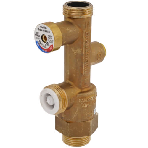 Resideo AMX101-US-1LF Thermostatic Mixing Valve 3/4 inch Union Lead Free Replacement AMX101-US-1LF