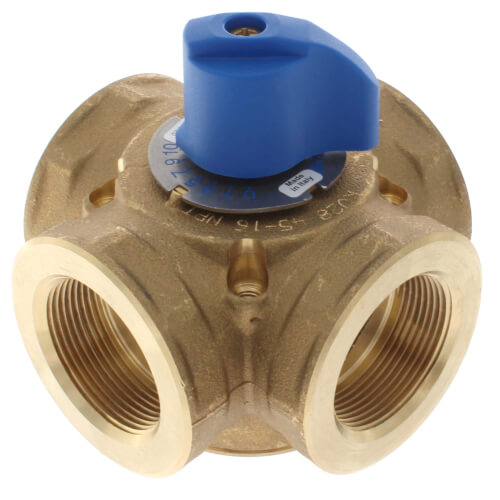 Tekmar 723 Mixing Valve Four-Way 1-1/2 Inch FNPT Brass