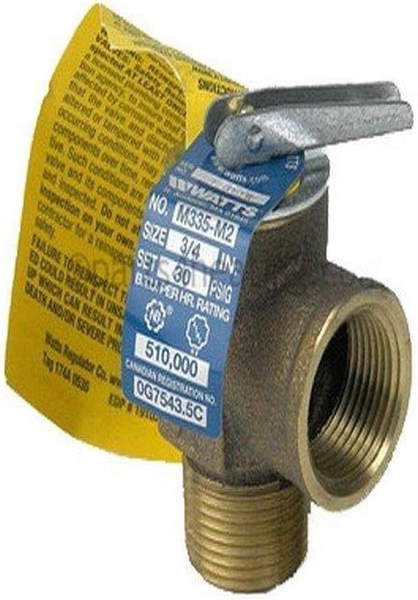 Watts 0342692 Boiler Relief Valve 30 Psi Bronze