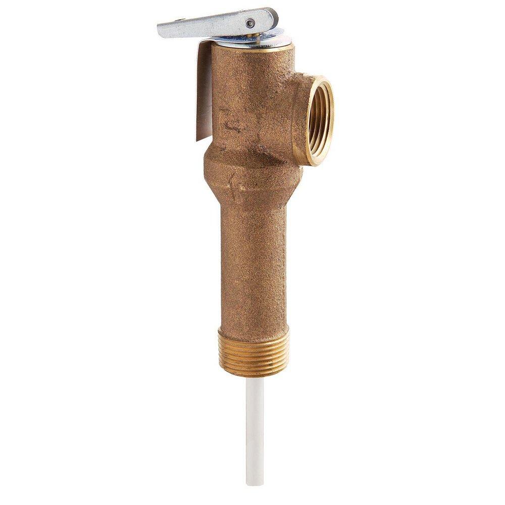 Watts 0556004 LF100XL 3/4 Inch Bronze Temperature and Pressure Relief Valve 150 PSI 210 Degrees Replacement 0556004