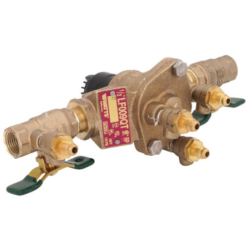 WATTS 88004077 LF009-QT-S RPZ Backflow Preventer 1/2 Inch with Bronze Strainer Lead Free