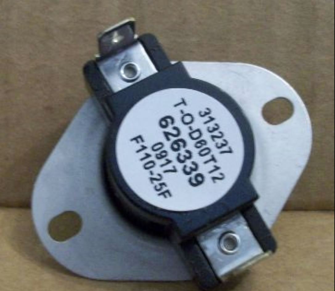 Nordyne 626339R Fan Control Switch F110-25 110-85 Degrees F