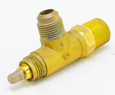 Mueller A13220 Brass Angle Valve 1/2 Inch MPT x 1/2 Inch Flare Receiver Type Backseating