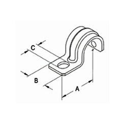 Bridgeport 924-S EMT 1-Hole Pipe Strap 1-1/2 Inch