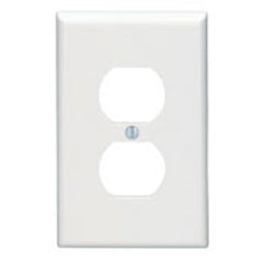 Leviton 80503 1-Gang Duplex Device Receptacle Wallplate, Midway Size, Thermoset, Device Mount, Brown