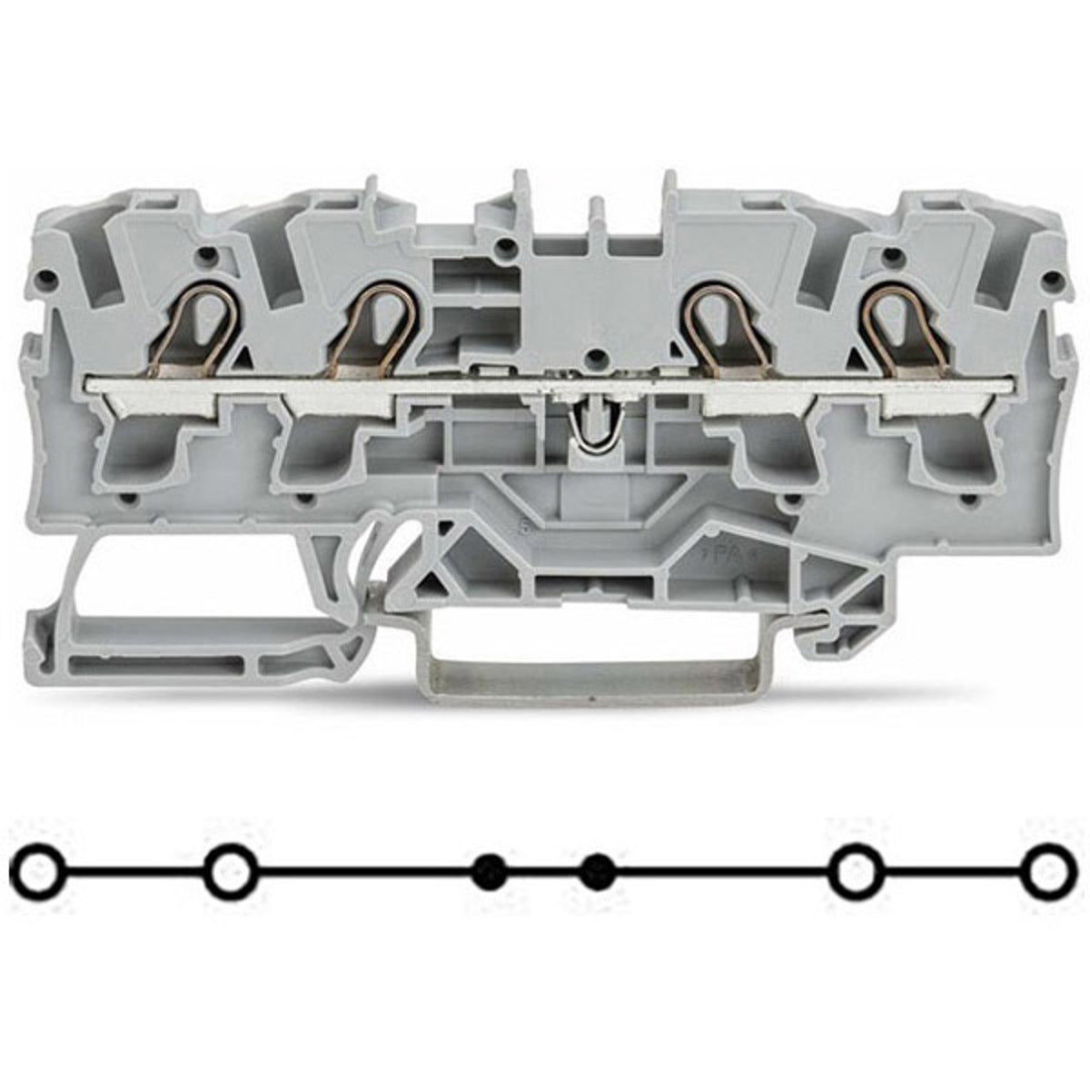 WAGO 2004-1401 Terminal Block Topjob S Series 32A Gray