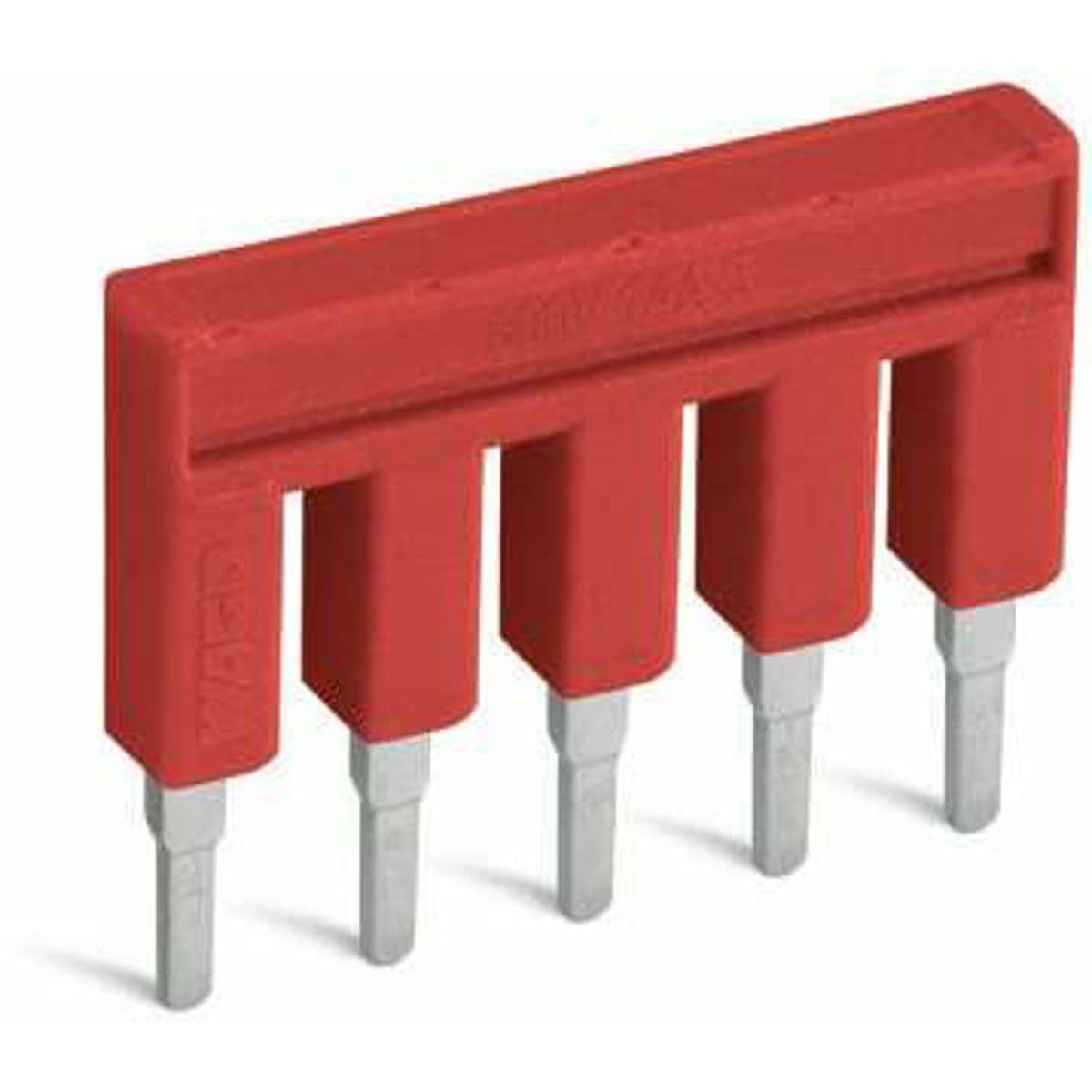 WAGO 2000-410/000-005 Insulated Push-In Type Jumper Bar 10-Way 10-Poles 14A Red