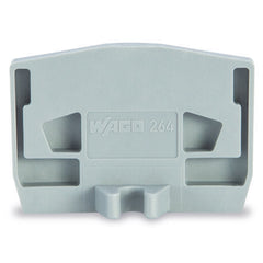 WAGO 264-361 End Plate with Fixing Flange Gray Surface Mounting 4mm Width