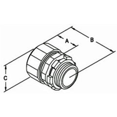 Bridgeport 251-US Connector Compression 3/4 Inch EMT Conduit