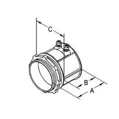 Bridgeport 236-DC2 Set Screw Connector for 2-1/2 Inch EMT Conduit Die-Cast Zinc