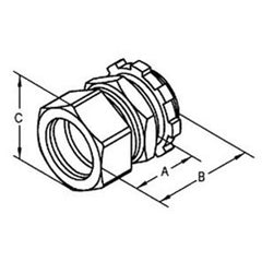 Bridgeport 251-DC2 Compression Connector 3/4 Inch Size Zinc Die Cast