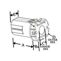 Bridgeport 38ACDS Connector Cord Flex 3/8 Inch 2/3 Snap-In