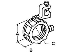 Bridgeport 390-DC Grounding Bushing Insulated Die-Cast Zinc 4 Inch