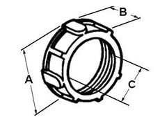 Bridgeport 327 Plastic Conduit Bushing 2-1/2 Inch