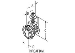 Bridgeport 560-DC2 Single-Screw Strap-Type Die Cast Connector 3/8 Inch