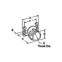 Bridgeport 664-DC2 Service Entrance Cable Connector 1-1/4 Inch Strap-Type Zinc Die Cast