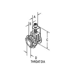 Bridgeport 561-DC2 Strap Connector, 3/4in Trade, Die Cast Zinc