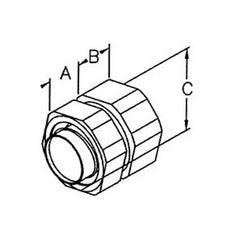 Bridgeport 4372-LT Transition Coupling Rigid/IMC Conduit to Liquidtight FMC 1 Inch