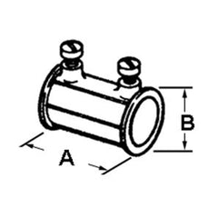 Bridgeport 241-DC EMT Die Cast Set Screw Coupling 3/4 Inch