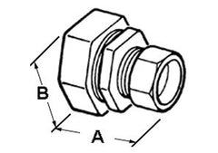 Bridgeport 4362-DC Liquid Tight to EMT Combination Coupling 1 Inch Zinc Die Cast