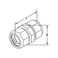 Bridgeport 261-RT EMT Raintight Compression Coupling, 3/4 Inch