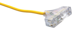 Southwire 3489SW0002 12/3 100 FT SJEOW Yellow Polar/Solar Tri-Source Extension Cord with Lighted End