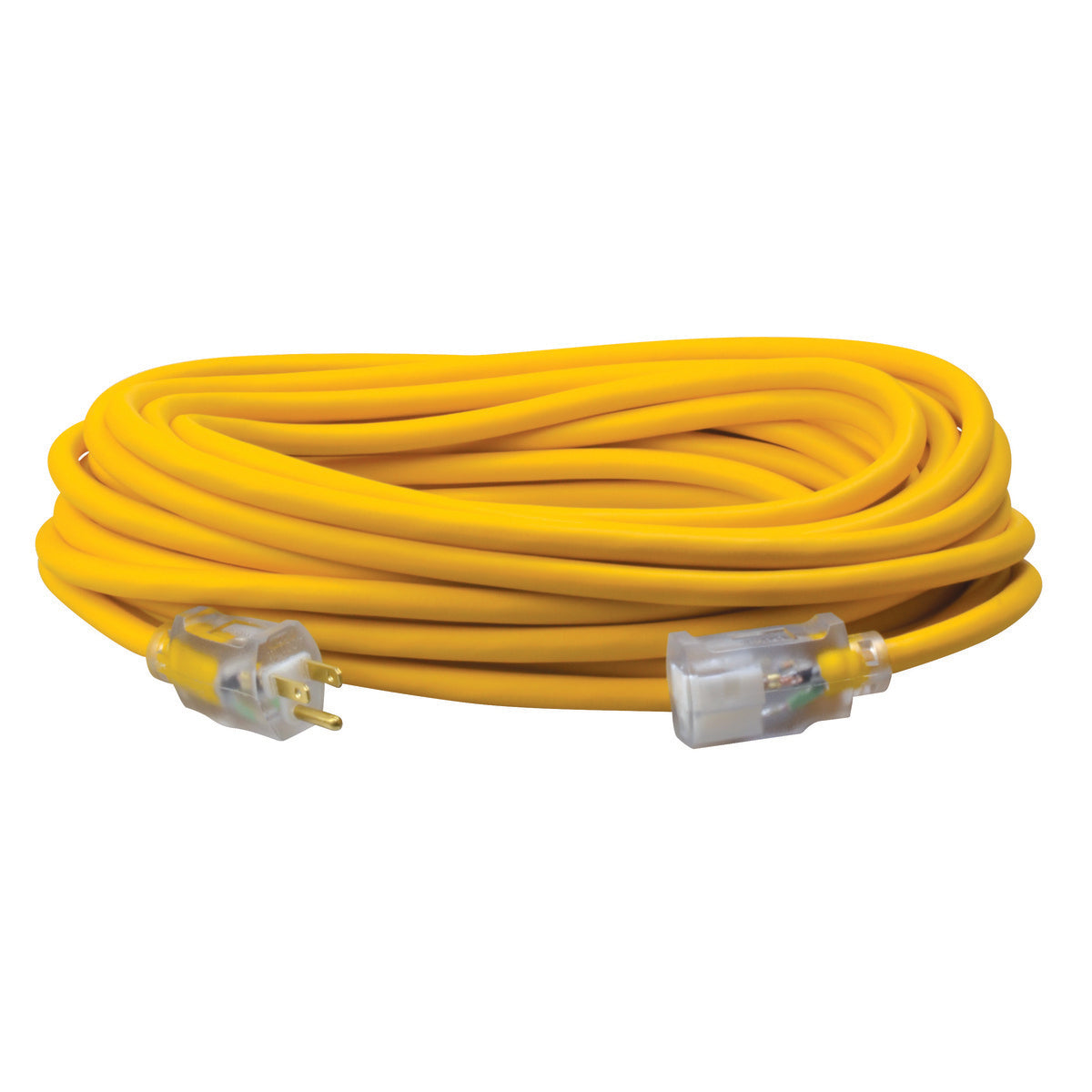 Southwire 1688SW0002 50ft 12/3 SJEOOW Yellow Extension Cord Polar Solar