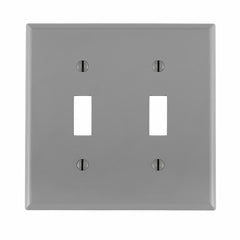 Leviton 80709-GY Wallplate 2 Gang Gray