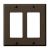 Leviton 80409 2-Gang Decora/GFCI Device Wallplate, Thermoset, Standard Size, Brown