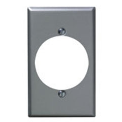 Leviton 4927 1-Gang Flush Mount 2.15 Inch Dia. Device Receptacle Wallplate, Standard Size, Steel, Device Mount, Aluminum