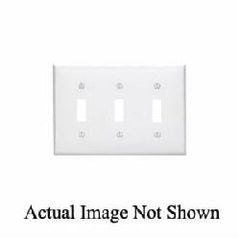 Leviton 80711-I Nylon Wallplate 3-Gang Toggle Ivory