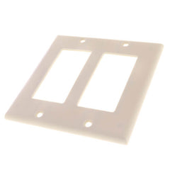 Leviton 80409-T Decora Wall Plate, 2-Gang, Standard Size, Thermoset, Device Mount Light Almond