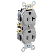 Leviton CR20-GY 20 Amp 125 Volt Duplex Receptacle Commercial Gray Replacement CR20-GY