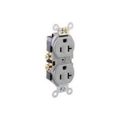 Leviton CR20-GY 20 Amp 125 Volt Duplex Receptacle Commercial Gray Replacement CR20-GY