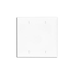 Leviton 80725-W Blank Wall Plate 2-Gang Box Mount Thermoplastic Nylon White