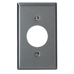 Leviton 84004-40 Single Gang Receptacle Wallplate Standard Size Stainless Steel