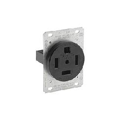 Leviton 9460 60 Amp 125/250 Volt NEMA 14-60R 3P 4W Straight Blade Receptacle Industrial Grade Grounding Black