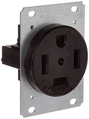 Leviton 9460 60 Amp 125/250 Volt NEMA 14-60R 3P 4W Straight Blade Receptacle Industrial Grade Grounding Black