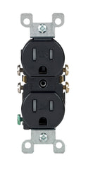 Leviton T5320-E Tamper-Resistant Duplex Receptacle 15A 125V Black