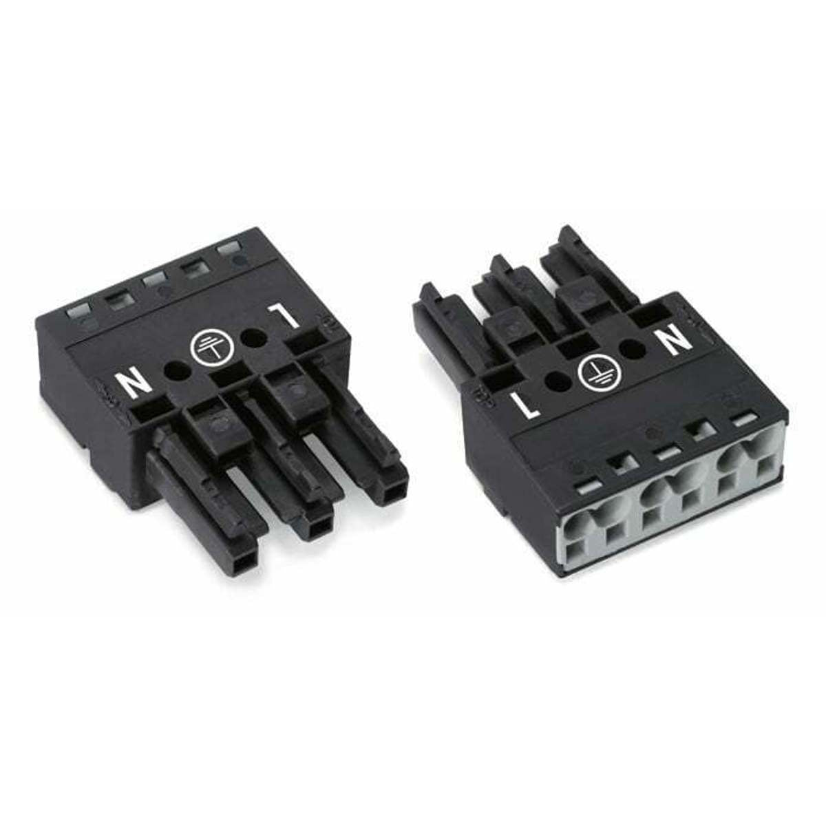 WAGO 770-203 Socket 3-Pole Cod A 4 mm Black