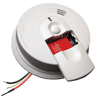 Kidde 21007581 i4618 Firex Smoke Alarm, AC Powered with Battery Backup, Front Loading Battery Door, Wire-In, Ionization Sensor - CS103310