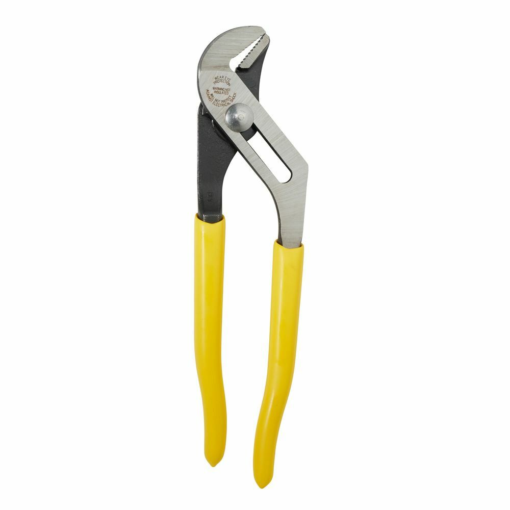 Klein D502-10 Pump Pliers 10 inch 1-3/4 inch Max Jaw Opening Plastic Yellow Handle